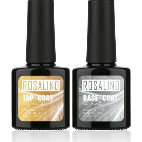 ROSALIND Base Coat Top Coat Matt Top Gel Nail Polish Set For Manicure Gel Varnishes UV LED Nail Extension Design Primer Soak Off