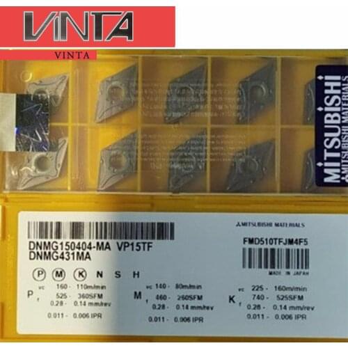 Free shipping high quality DNMG150404 MA VP15TF DNMG150408 cnc carbide turning inserts Lathe Blades Plates