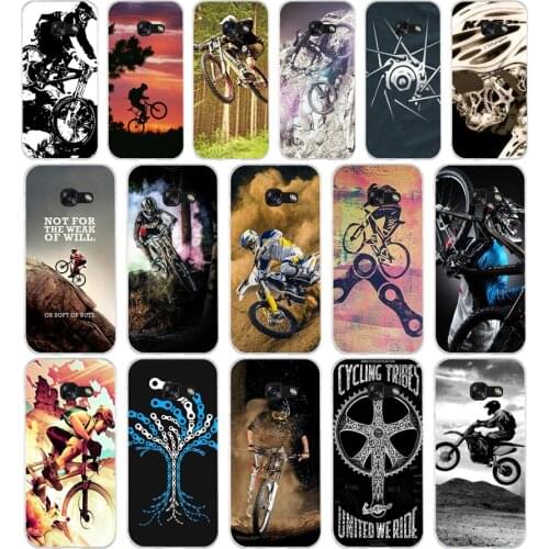 12AA Amazing mountain bike Bicycle MTB design Soft Silicone Tpu Cover phone Case for Samsung A3 A5 A7 A8 2016 2017 2018 A50
