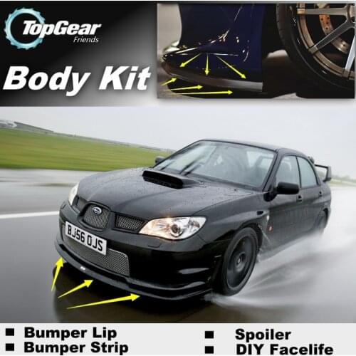 Bumper Lip Deflector Lips For Subaru Impreza WRX STi XV Front Spoiler Skirt For TopGear Friends Car Tuning / Body Kit / Strip