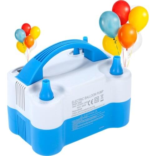 Electric Air Balloon Pump Portable Inflator Dual-Nozzle Balloon Blower Pump Machine for Fast Bulk Balloons Filling Party Decor