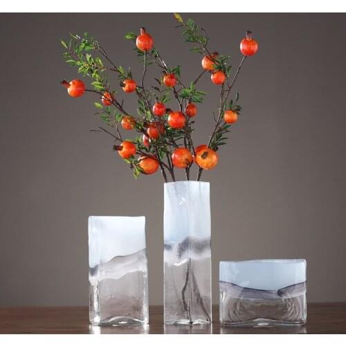 European Tabletop Glass Vase Creative TV Cabinet Translucent Terrarium Nordic Flower Bottles Wedding Home Decoration Accessories
