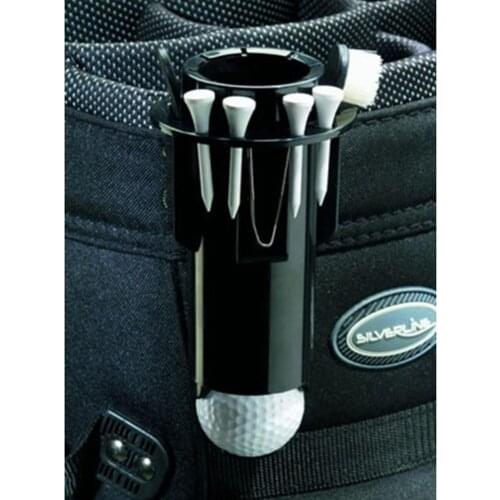Golf Ball Tee Holder Golf Pro Clip Caddy with Nylon Brush Divot Tool Portable Storage box Golf Cleaning tools with brush
