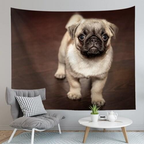 Pet Pattern Tapestry Wall Hanging Background Decor Dirt-resisting Colorfast Living Room Bed Room Valance Chic Ornamnets