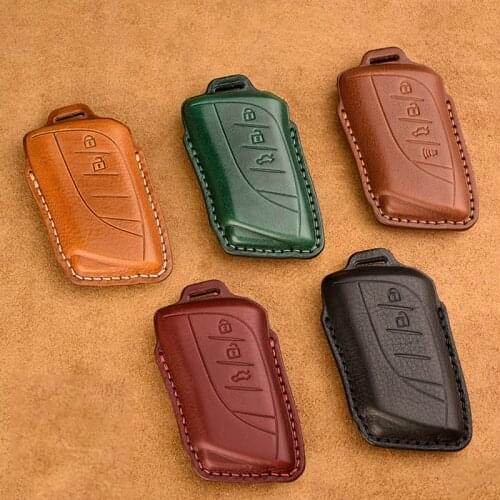 Leather Car Key Cover For Lexus ES200 ES260 ES300H ES350 US200 LS500H F 250 260 300h Sport 2018 2019 Key Case