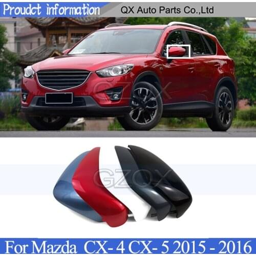 CAPQX Rearview Mirror Cover Shell Lid For Mazda CX- 4 CX- 5 2015 - 2016 Outside Mirror Lid Mirror Shell Housing