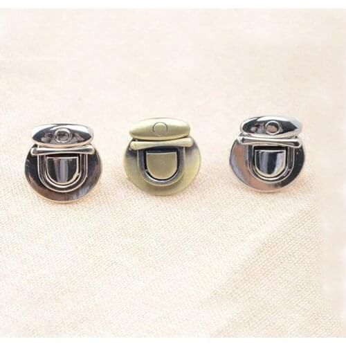 Brass Push lock, Turn Lock for Clutch Bag - 10 pieces