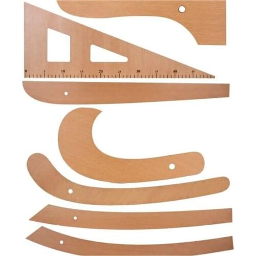 Wooden Ruler In Riga Team set square large miter less curve ruler in riga technical drawing fabric shaping tailor-made dress outfit skirt