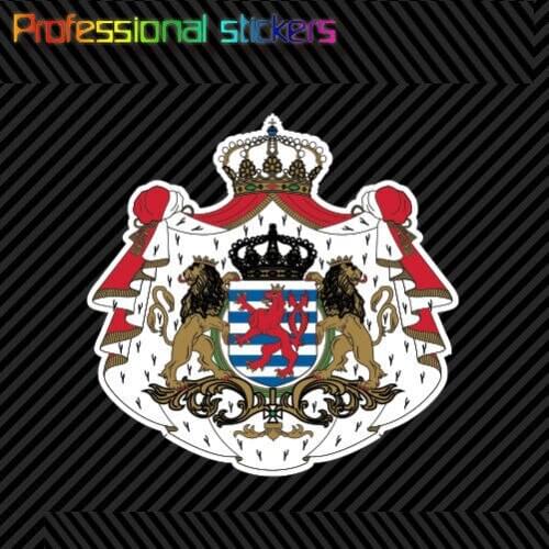 Luxembourger Coat of Arms Sticker Decal Self Adhesive Vinyl Luxembourg Flag LUX Stickers for Cars, Bicycles, Laptops, Motos
