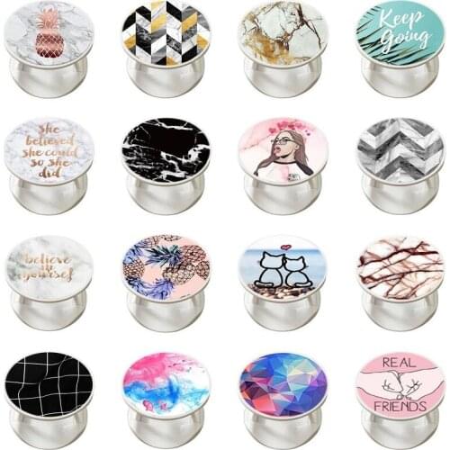 Round Finger Grip Phone Holder Expanding Stand Grip Support Anti-Fall Foldable Mobile Universal for Phones