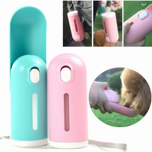 Portable Pet Dog Water Bottle Travel Dog Water Bowl Cat Feeding Drinking Cup Outdoor Dog Water Dispenser 300 ML Pet Products