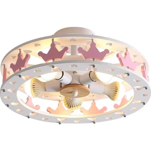 Girl Pink Crown Childrens Room Ceiling Lights Princess Room Cartoon Cute Boy Blue Mickey Bedroom Study Ceiling Lamps Lighting