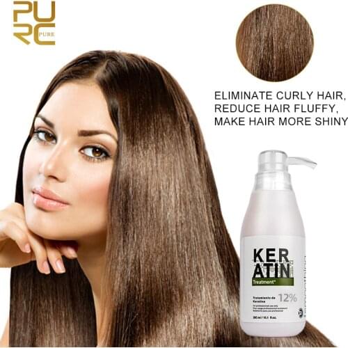 PURC 12% Formaldehyde Keratin Treatment Hair Products Straightening 300ml Hair Care Repair Free Shipping