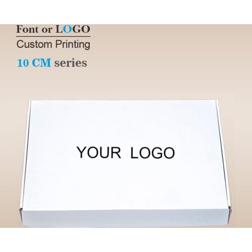 10cm series Custom thick white Corrugated paper shipping mailer boxes Printed logo Packaging Clothes underwear polo shirt Box
