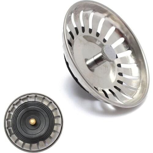 1Pcs Replacement Strainer Stainless Steel 83mm Kitchen Water Basin Sink Drainer Strainer Leach Basket Waste Plug Stopper Filter