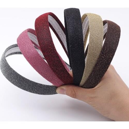 Lady Solid Satin Hair Band Plain Alice Hairband Bow Hoop 2.5cm Width Headbands Hair Band Ribbon HeadBand