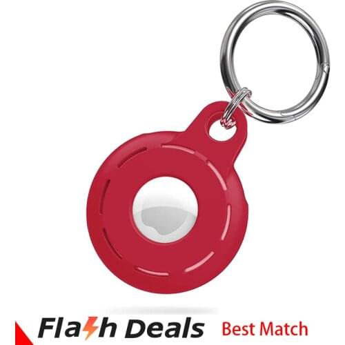 For Apple Airtag Liquid Silicone Protective Case For Apple Locator Tracker Anti-Lost Device Keychain Protective Sleeve Case Hot