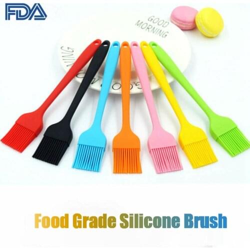 1Pc Silicone Baking Barbecue Brush High Temperature Oil Brush Food Grade Silicone Baking Tools Barbecue Oil Bottle Brush Kitche