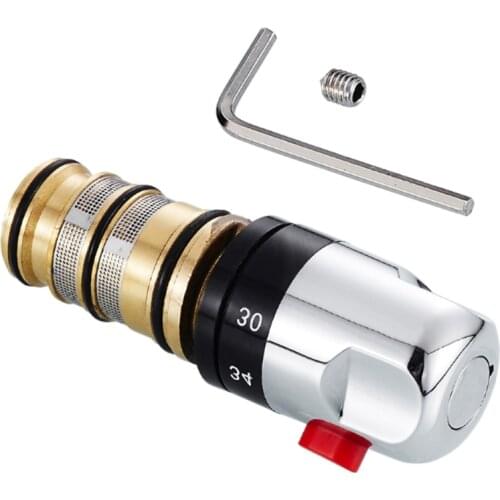 1PCS/ Brass Thermostatic Mixing Valve Temperature Control Ceramic Valve for Solar Water Heater Valve Parts Ceramic Cartridge