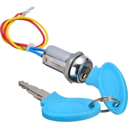 1pcs Universal Motorcycle Ignition Switch Key with 2 Keys for Motor Go Kart Scooter Electric Bike