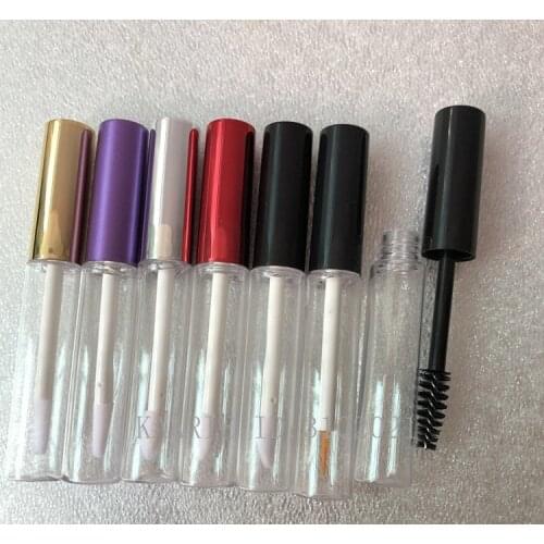 10-200pcs Clear Empty Lip Gloss Tube with Gold/black/Silver Cap,lipgloss bottle wholesale Eyelash tube,Eyeliner tube sample