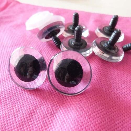 100pcs---24mm clear trapezoid shape plastic toy safety eyes with washer for diy doll accessories