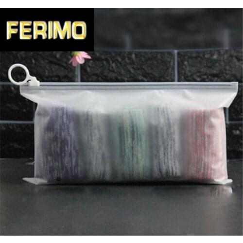 100pcs High Quality Plastic Storage Bags Cosmetic Package Pouch Underwear/Socks Packaging Bags Frosted Dustproof Bag 3 sizes