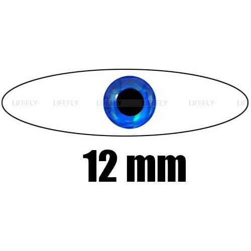 12mm 3D Blue / Wholesale 300 Soft Molded 3D Holographic Fish Eyes, Fly Tying, Jig, Lure Making