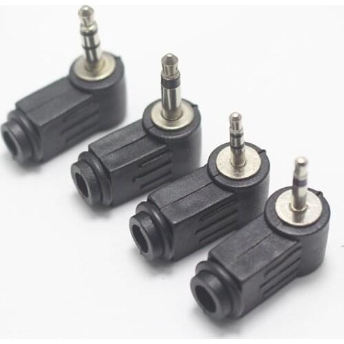 2pcs 2.5mm 2P/ 3P Audio Plug 2.5 Mono Setreo Headset jack Headphone Connector Microphone DIY Repairs Parts Right Angle