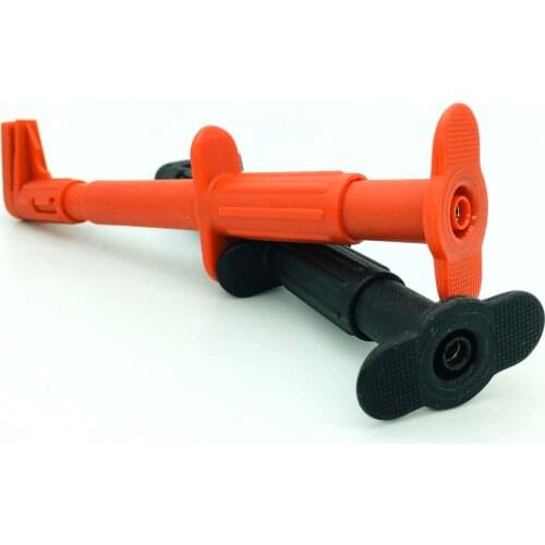 2PCS Red 2PCS black 1000V Car Test Hook Clip copper flat test clamp Professional Insulated High Voltage Testing Probe 4mm Jack