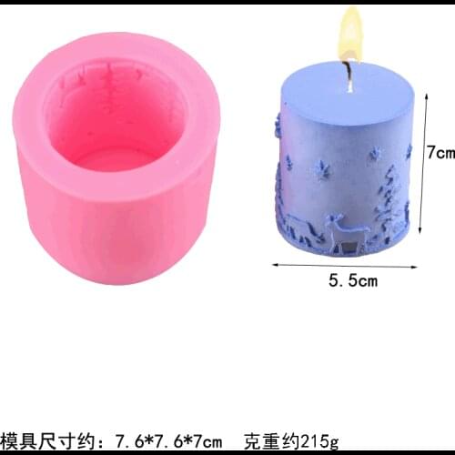 3D Christmas Candle Mold Christmas Tree Elk Snow Snowflake Candle Mold Soap Silicone Candle Mold