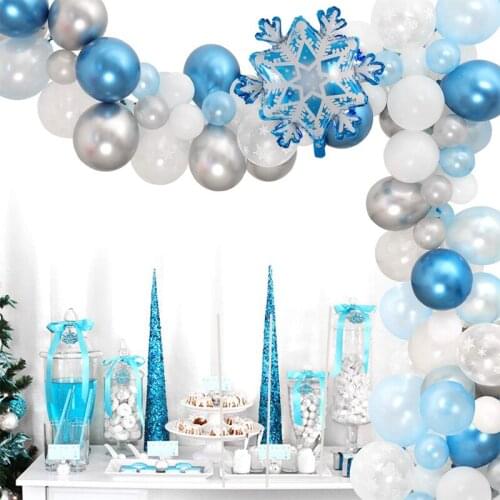 50pcs Baby Its Cold Outside Baby Shower Decor | Winter Baby Shower | Snowflake Balloons | Winter ONEderland Birthday Balloons