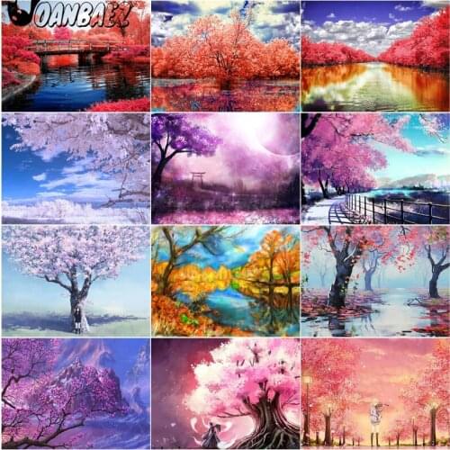 Flower Sea Diamond Painting 5D Diy Forest Cross Stitch Embroidery Plant Mosaic Kit Inlay Craft Gift Design Home Decoration