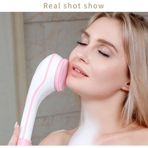 Automatic Shower Brush 5 In 1 Electric Bath Shower Brush Handheld Massage Body Brush Long Handle Exfoliation Clean Scrub Brushes