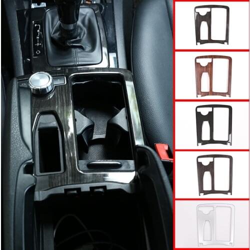 5 Color For Mercedes Benz C Class W204 2008-14 Car ABS Central Console Cup Holder Frame Trim E Class Coupe C207 W212 2010-12 LHD