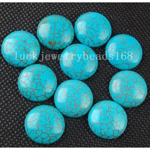 Free Shipping Fashion Jewelry 12mm New Fashion Blue Howlite Round Cabochon CAB 10PCS C3541