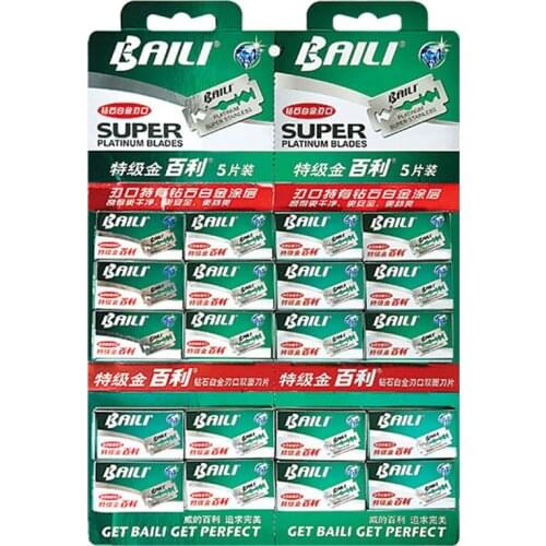 Safety Razor Blades Double Edge Platinum Coating Stainless Steel Blades Mens Razor Replacement Blades US Made