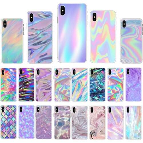 Glitter Iridescent Holographic Colorful Phone Case For iphone 12 Pro Max Case For iPhone 11 Pro Max XS MAX XR SE2 X Case