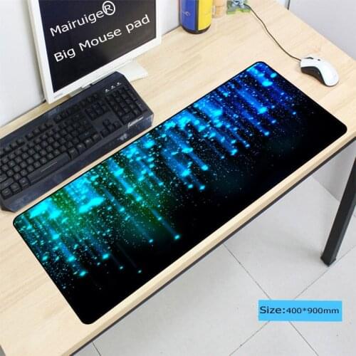 Mairuige Blue Space Large Gaming Mouse Pad 400*900*4mm Speed Locking Edge Mause Computer Keyboards Desk Mat for CSGO Dota 2 LOL