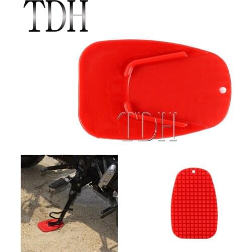 For Honda Red Motorcycle Kickstand Foot Pad Side Stand Plate Kick Stands Support Extension Pad Universal For Dirt Bike Moto