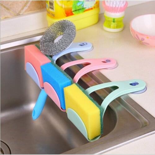 Kitchen Suction Cup Sink Drain Rack Sponge Storage Holder Kitchen Sink Soap Rack Drainer Rack Bathroom Accessories Organizer