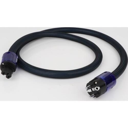 Hi-end 5N OFC silver plated mains AC power cable hifi audio EU/US power cord EU/US power connector plug cable