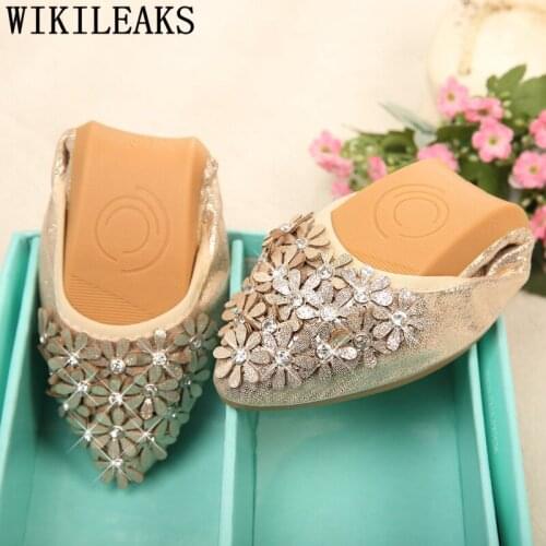 Korean Shoes Pointed Toe Flats Plus Size Shoes For Women Rhinestone Ladies Shoes Loafers Women Fashion Zapatos Comodos De Mujer