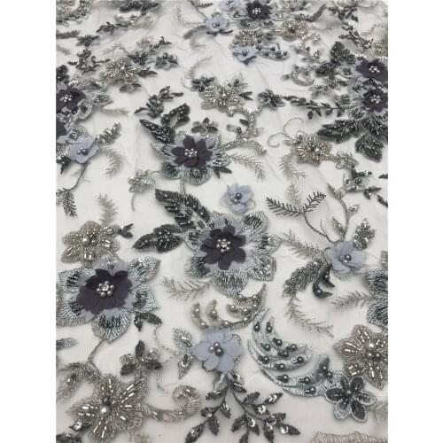 Luxury Sequin Embroidery French Mesh Lace Latest African Laces Handmade Beaded SYJ-2186828 Dress Tulle Net Lace Fabric