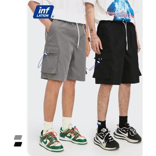 INFLATION Beach Shorts For Men Summer Elastic Waist Basketball Shorts Boys Comfy Pockets Lounge Shorts Men Plus Size 3600S21