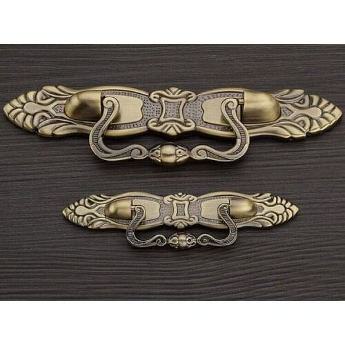 Furniture Hardware Door Knob And Antique Bronze Pull Handle Classical Style ( C:C:64MM L:116MM)