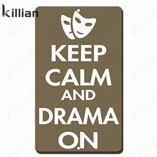 Keep Calm Metal Plaque Warning Metal Painting Public Place Metal Plate Basement Garage Home Decoration Metal Poster