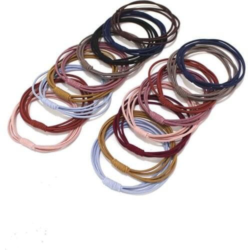 Small Fresh Head Rope High Elastic Four Lines in One Foundation Hair Band Contracted Hair Circle Headwear
