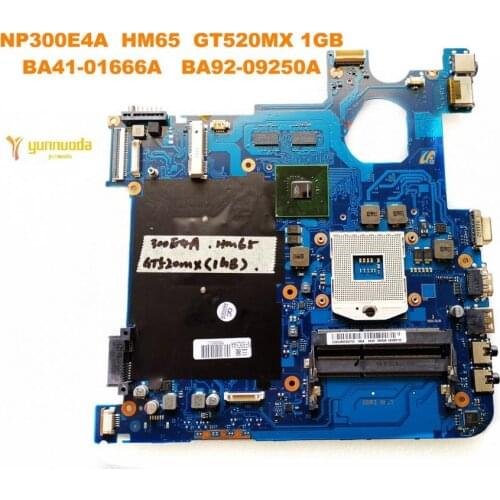 Original for Samsung NP300E4A laptop motherboard NP300E4A HM65 GT520MX 1GB BA41-01666A BA92-09250A tested good free shipping
