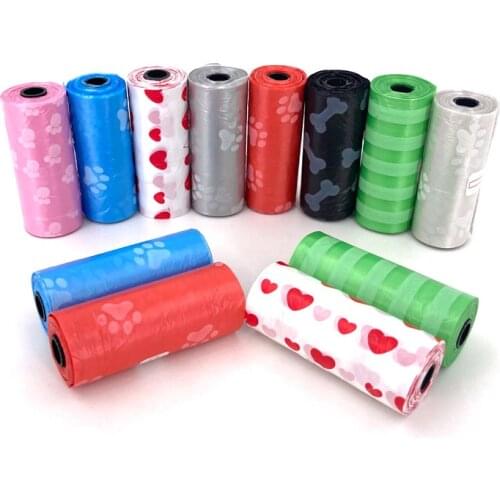 Pet Supply 30 Rolls 450pcs Printing Cat Dog Poop Bags Outdoor Home Clean Refill Garbage Bag Wholesale